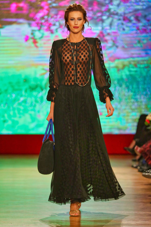 Rochie tul cu buline 2664